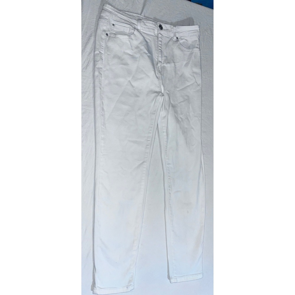 ENJEAN White Denim Jeans Women's Size‎ 13, High Rise Casual Everyday Style